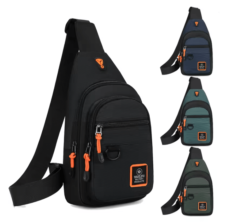 Mens Waterproof Crossbody Bag Outdoor Hiking and Travel Shoulder Pack