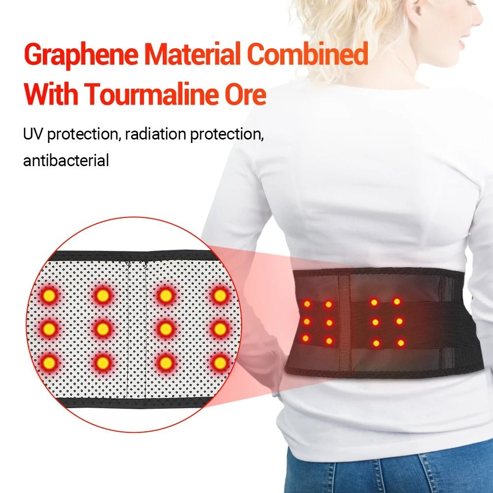 Adjustable Tourmaline Self Heating Magnetic Therapy Lumbar Support Belt For Back Pain Relief And Po 3