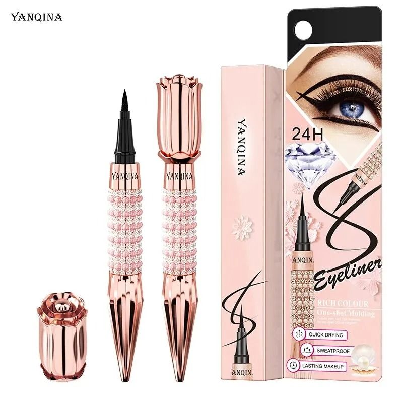 YANQINA Precision Liquid Eyeliner Pen Waterproof Long Lasting Black 1