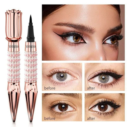 YANQINA Precision Liquid Eyeliner Pen Waterproof Long Lasting Black 3