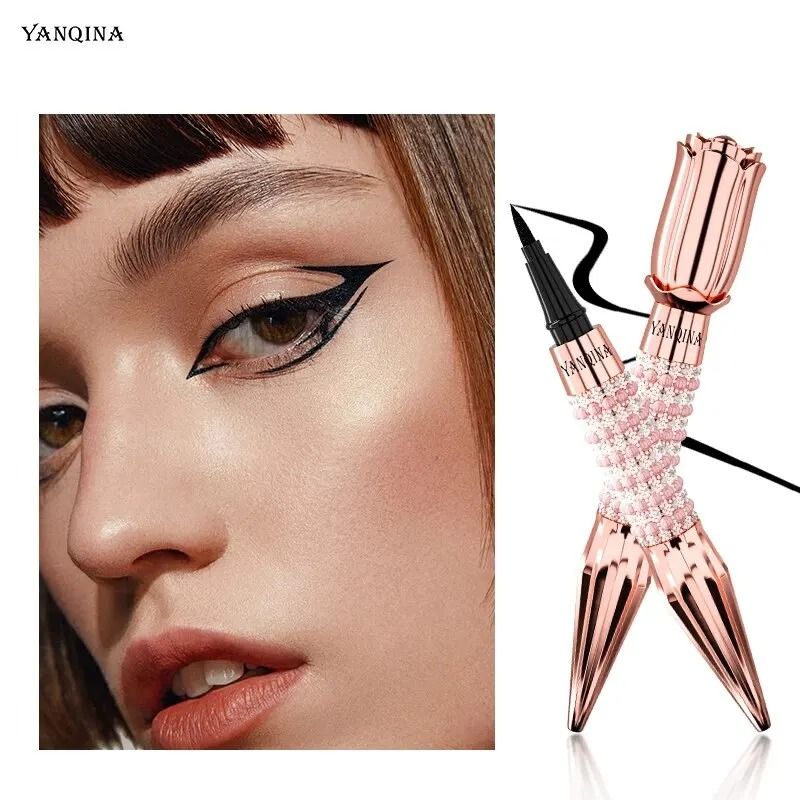 YANQINA Precision Liquid Eyeliner Pen Waterproof Long Lasting Black 4