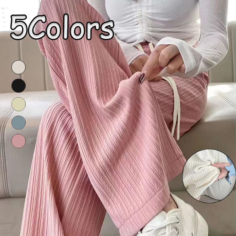 2025 High-Waist Bubble Cloud Puff Pants – Draped Wide-Leg / Narrow Straight Fit