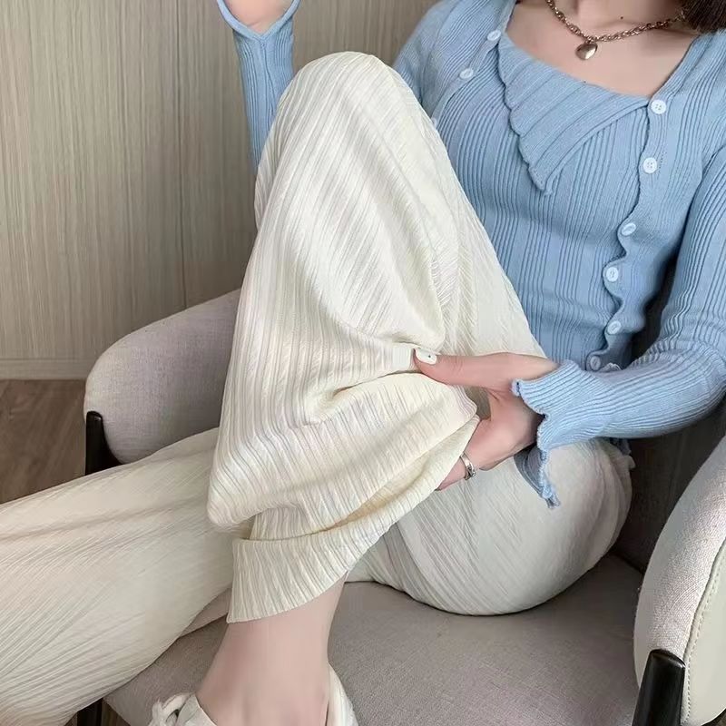 2025 HighWaist Bubble Cloud Puff Pants  Draped WideLeg  Narrow Straight Fit 2