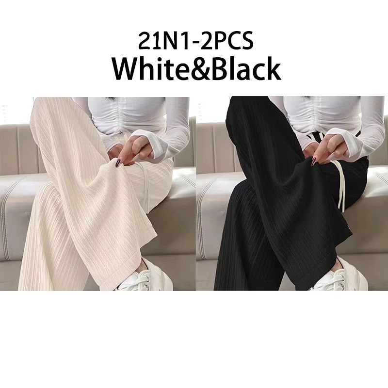 2025 HighWaist Bubble Cloud Puff Pants  Draped WideLeg  Narrow Straight Fit 8