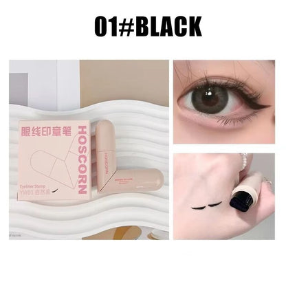 Lazy DualHead Eyeliner Stamp  Waterproof FastDrying Liquid Liner Pen 6