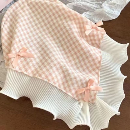 Korean Lace Bow Triangular Scarf  Elegant Retro Headscarf  Y2K Bandana For Women 2