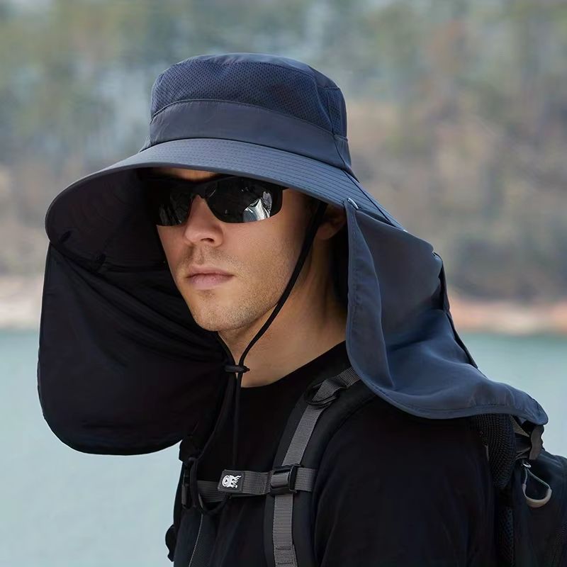 TrailGuard Mens WideBrim Sun Hat With Neck Shade  Breathable Outdoor Fishing  Hiking Hat 5