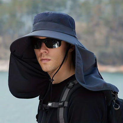 TrailGuard Mens WideBrim Sun Hat With Neck Shade  Breathable Outdoor Fishing  Hiking Hat 6