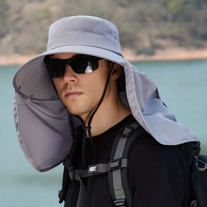 TrailGuard Mens WideBrim Sun Hat With Neck Shade  Breathable Outdoor Fishing  Hiking Hat 7