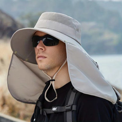 TrailGuard Mens WideBrim Sun Hat With Neck Shade  Breathable Outdoor Fishing  Hiking Hat 8