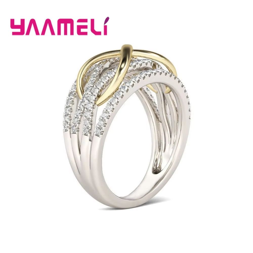 Infinity Bowknot 8 Eternity Ring  Sterling Silver Cubic Zirconia Promise Jewelry 2