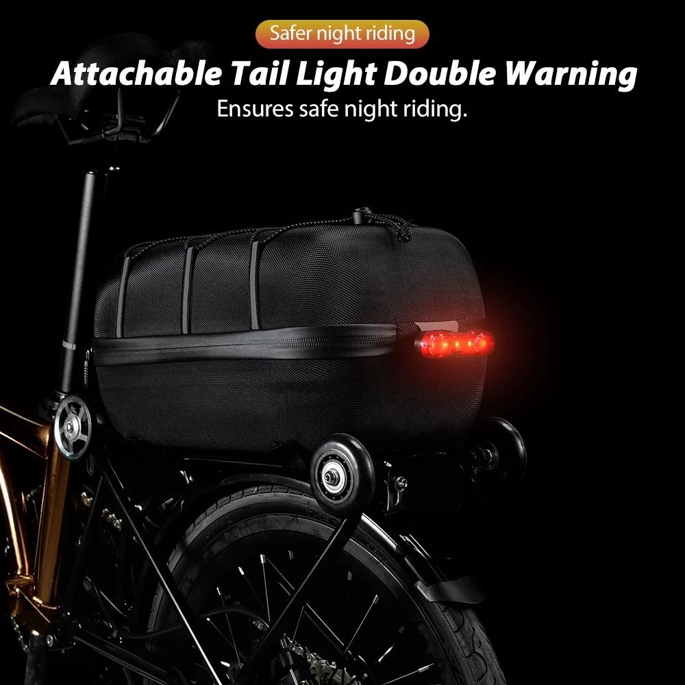Waterproof Rear Seat Bicycle Bag Large Capacity Trunk Pannier With Hard Shell Design 5