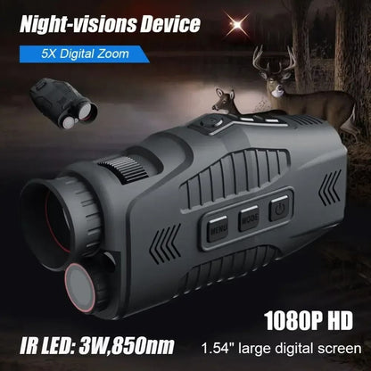 R11 Infrared Night Vision Monocular with 1080P Resolution 5X Digital Zoom and 300M Range
