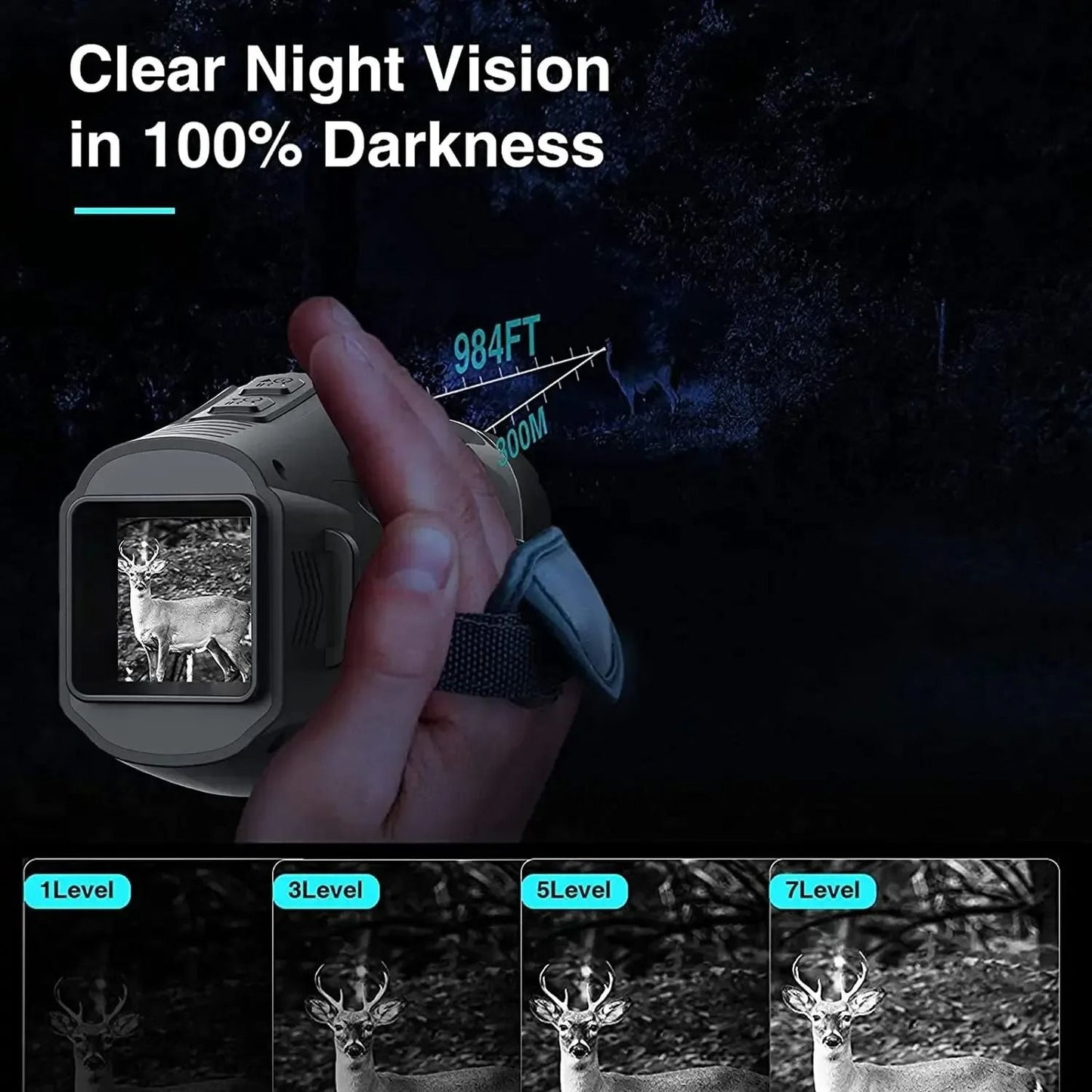 R11 Infrared Night Vision Monocular With 1080P Resolution 5X Digital Zoom And 300M Range 3
