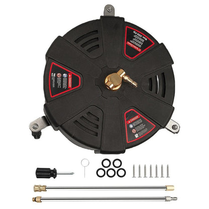 Patio Surface Cleaner Attachment With Quick Connect And 3 Wheels  2500 PSI Pressure Washer Accessor 1