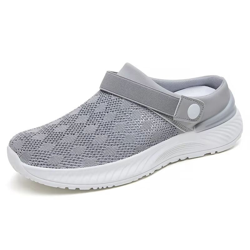 2025 Summer Womens Mesh SlipOn Slippers  Casual Breathable HalfSupport Shoes 9