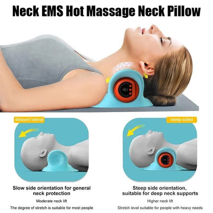 Electric Cervical Neck Massager With Traction Pillow And Acupoint Therapy 5