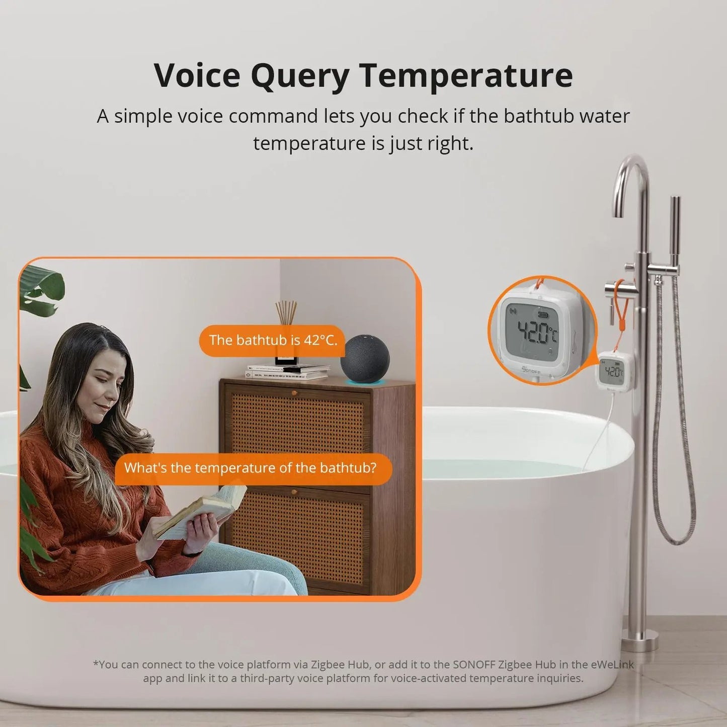 Zigbee Smart LCD Thermometer With Waterproof Probe And App Control 5