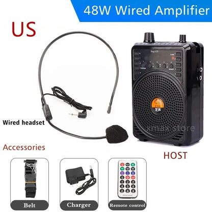 48W Teacher Microphone Speaker With Bluetooth Classroom Amplifier Wired Or Wireless 9