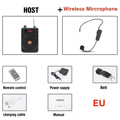 48W Teacher Microphone Speaker With Bluetooth Classroom Amplifier Wired Or Wireless 8