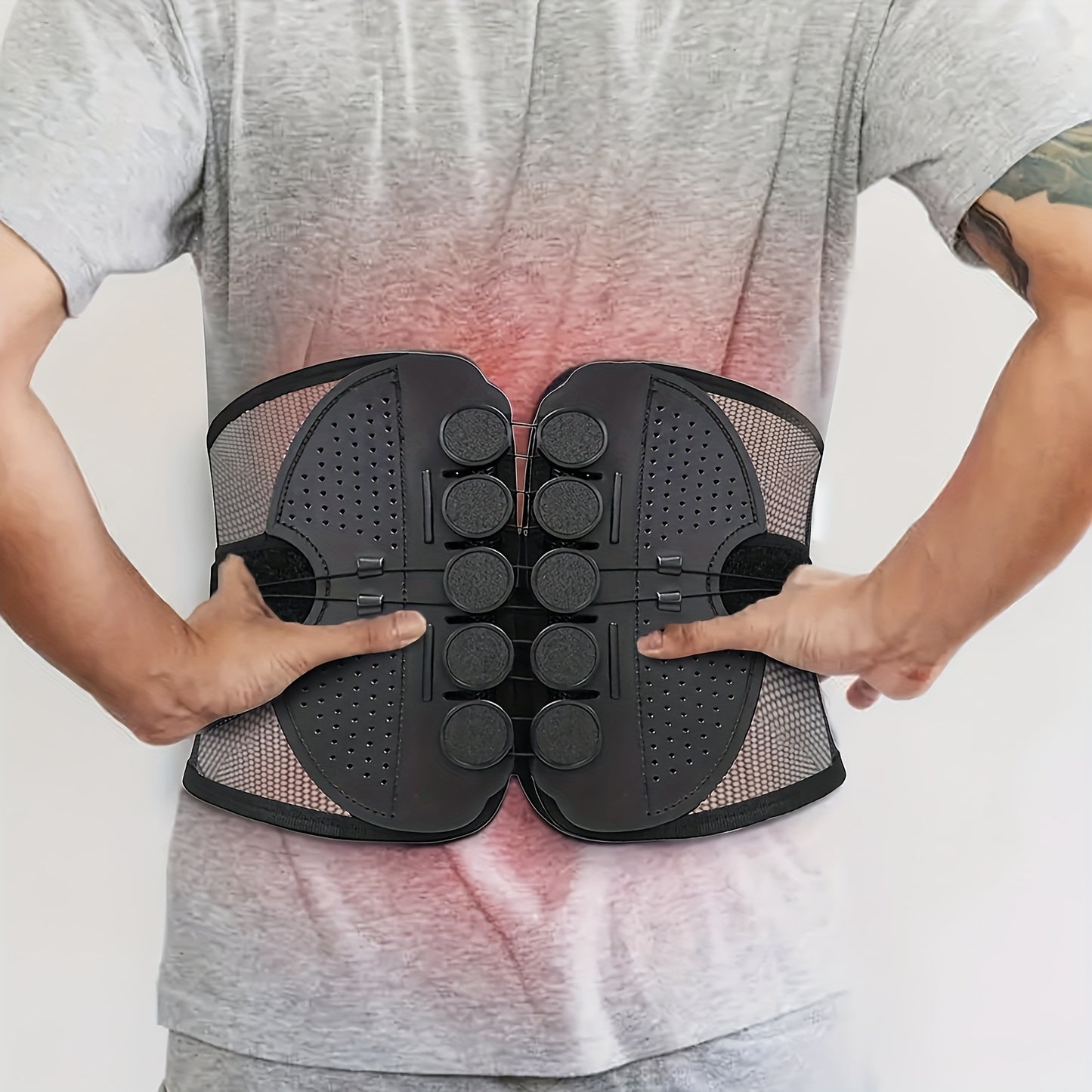 Lumbar Corrector Unisex Belt Comfortable Breathable, Waist Support for Sciatica, Herniated Disc, Fitness Pain Relief