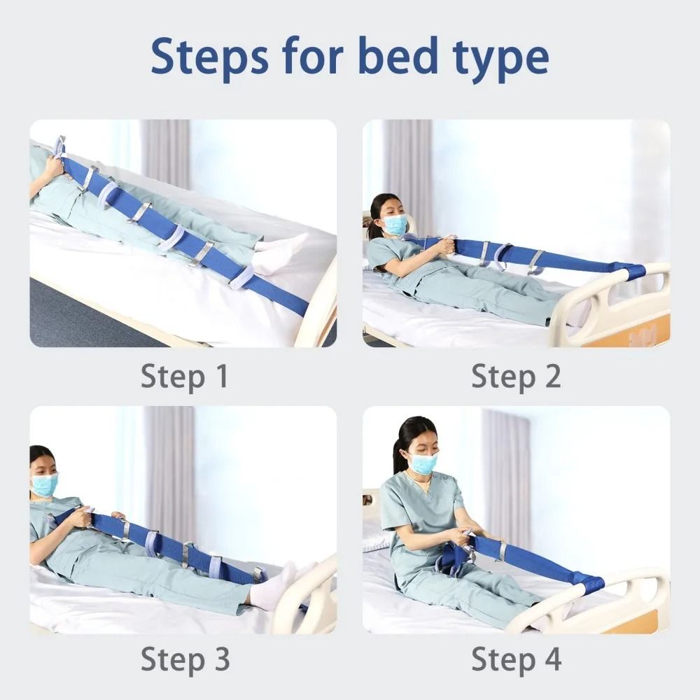 Bed Ladder Pull Up Assist Strap With Handles For Seniors And Mobility Support
