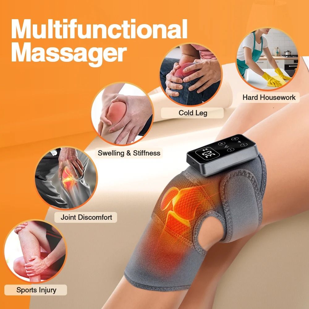 Electric Knee Massager With Heat And Vibration Support Brace 2