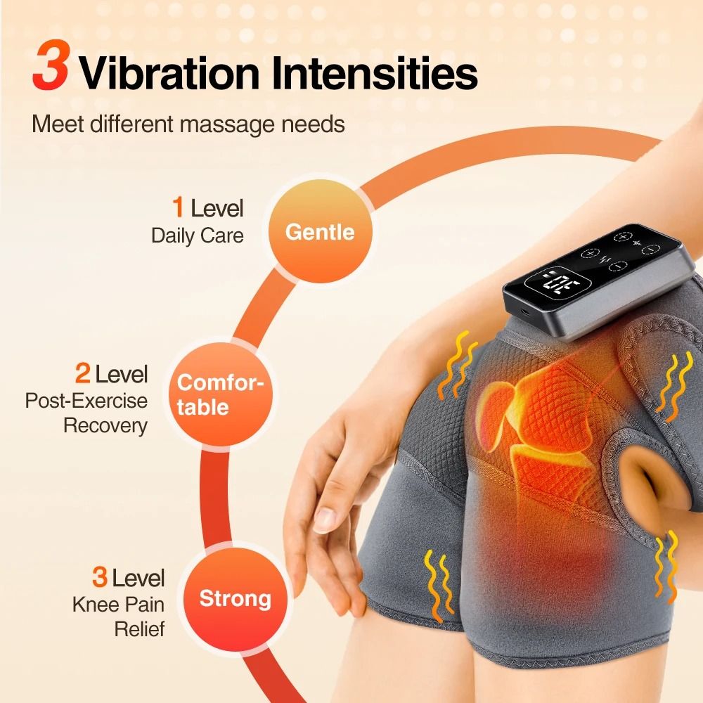 Electric Knee Massager With Heat And Vibration Support Brace 3
