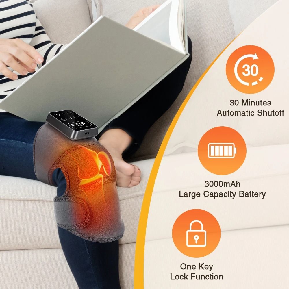 Electric Knee Massager With Heat And Vibration Support Brace 4