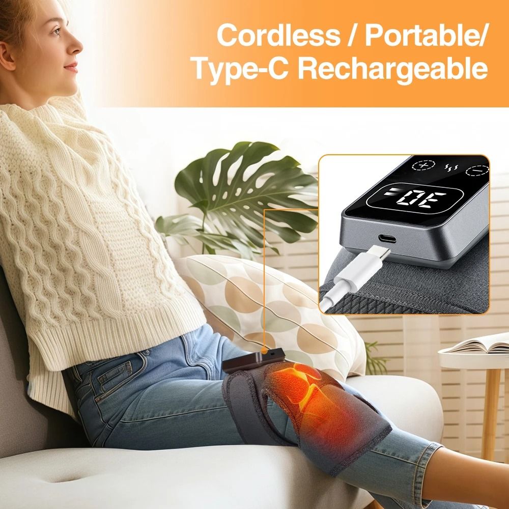 Electric Knee Massager With Heat And Vibration Support Brace 6