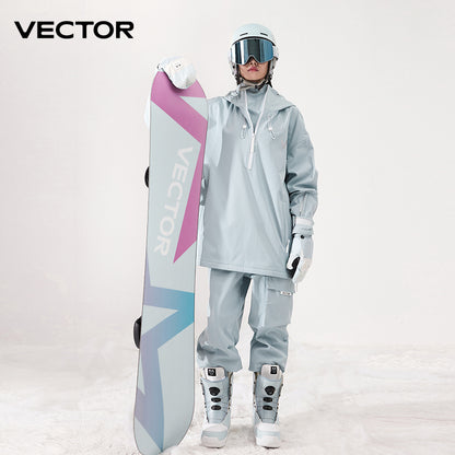 Warm Windproof Ski Jacket For Men Women Solid Color Waterproof Winter Overalls Outdoor Snowboard Cl 2