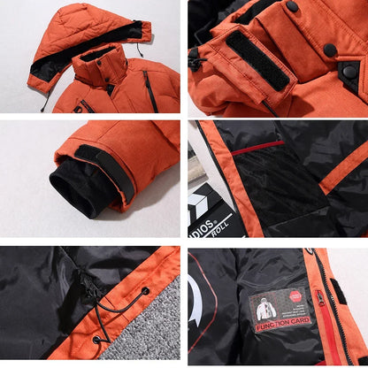 Thermal Skiing Down SUIT New Winter Ski Suit Men Warm Snowboard Bibs Pants Male Snowmobile Clothing 2