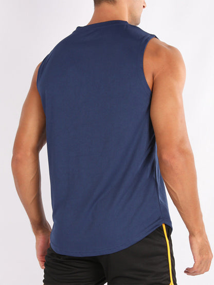 Summer Gym Vest Men Bodybuilding Sleeveless Sports Tank Top quick-drying mesh Fitness Running Tank Top Men Clothes