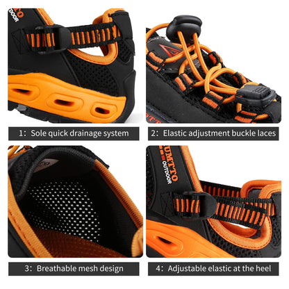 Summer Wading Hiking Shoes For Men Outdoor Man Sneakers Breathable Quick Drying Sports Trekking Bar 2