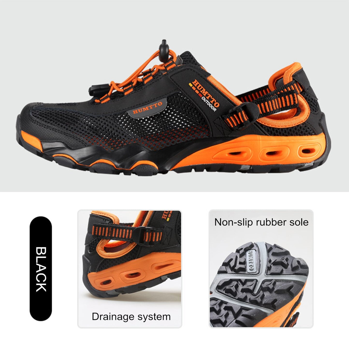 Summer Wading Hiking Shoes For Men Outdoor Man Sneakers Breathable Quick Drying Sports Trekking Bar 1
