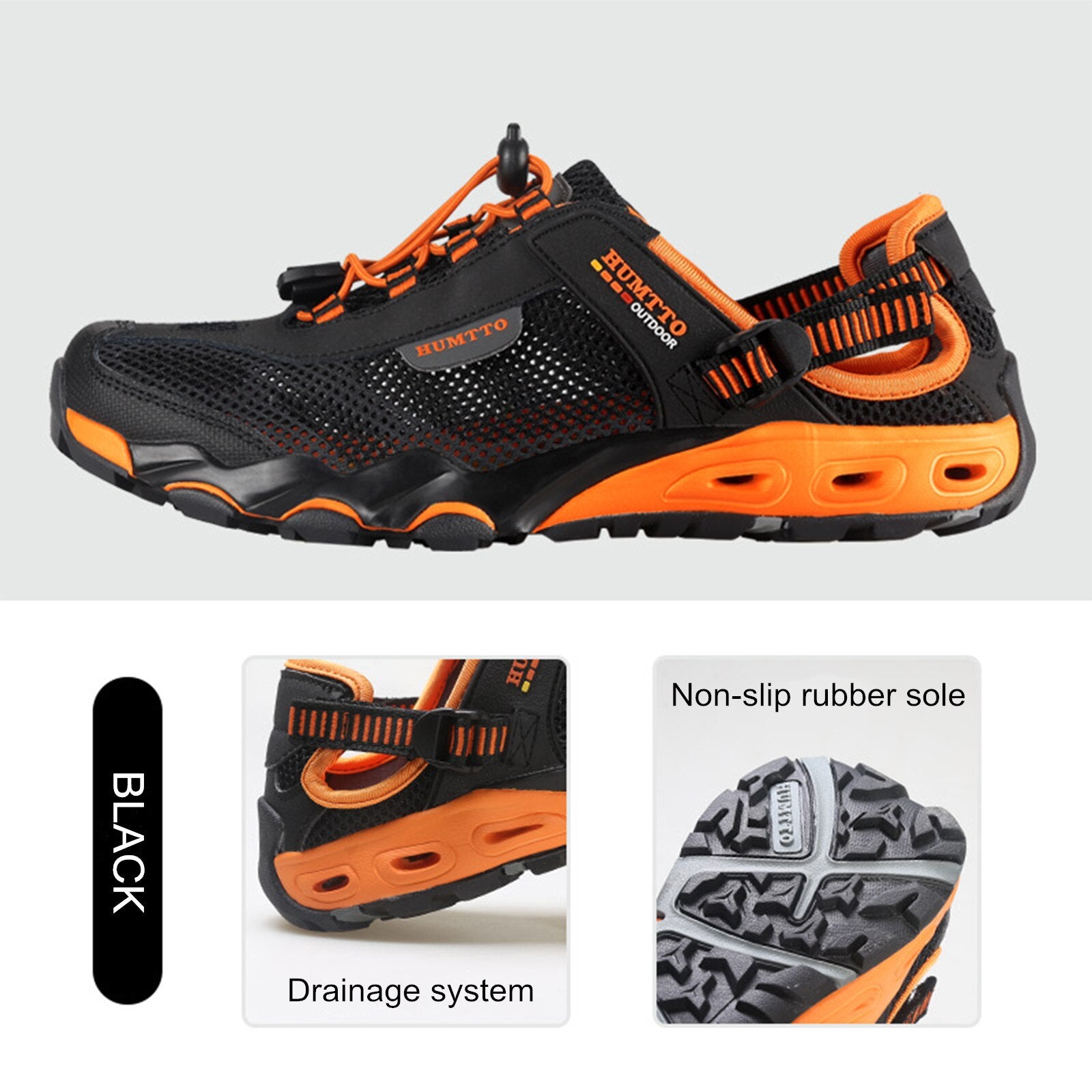 Summer Wading Hiking Shoes For Men Outdoor Man Sneakers Breathable Quick Drying Sports Trekking Bar 1
