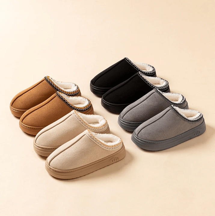Cozy Winter Plush Slippers for Women and Men Indoor Outdoor Non Slip Warm House Shoes