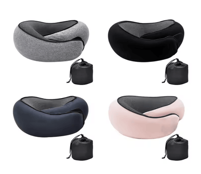 Memory Foam Neck Pillow with Head Support Cushion for Travel and Home Comfort