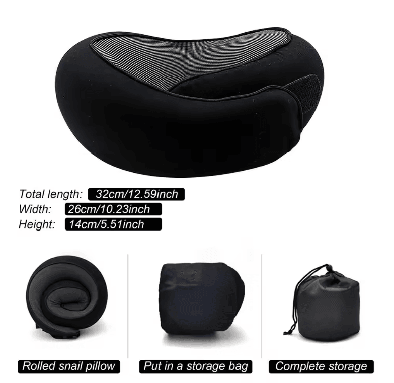 Memory Foam Neck Pillow With Head Support Cushion For Travel And Home Comfort 3