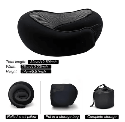 Memory Foam Neck Pillow With Head Support Cushion For Travel And Home Comfort 3