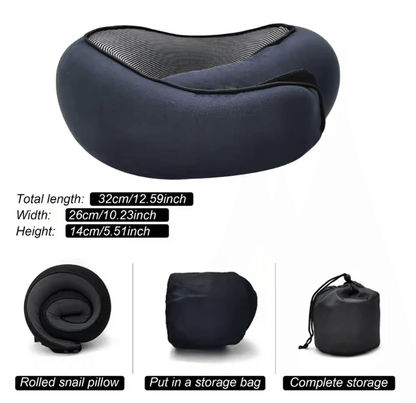 Memory Foam Neck Pillow With Head Support Cushion For Travel And Home Comfort 4