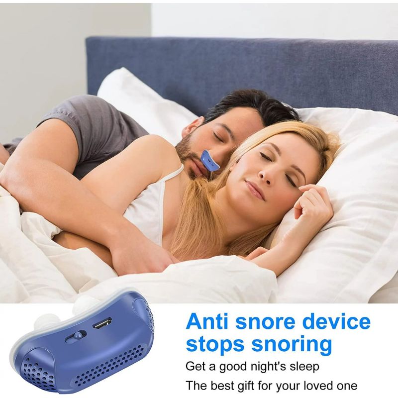 Anti Snoring Devices Upgraded, Electric Wind Speed Snore Reducing Stopper Blue Solution
