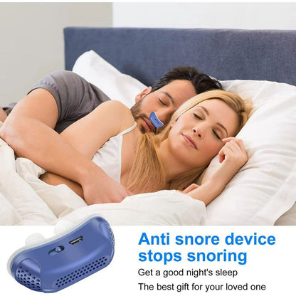 Anti Snoring Devices Upgraded, Electric Wind Speed Snore Reducing Stopper Blue Solution