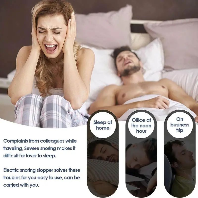 Anti Snoring Devices Upgraded, Electric Wind Speed Snore Reducing Stopper Blue Solution