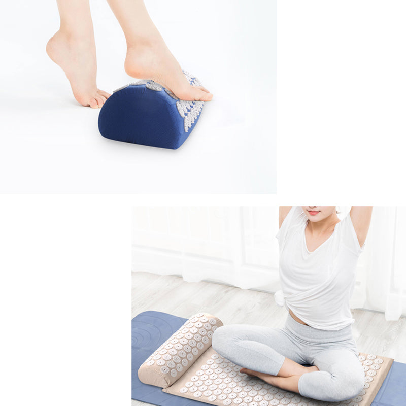 Household Massage Pillows Purple Color, Yoga Massage Pads with Large Touchpoints for Neck Back Foot Relaxation