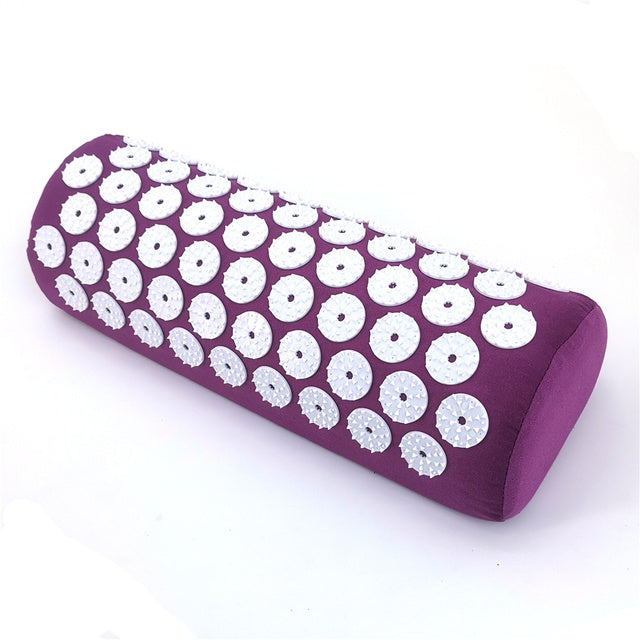 Household Massage Pillows Purple Color, Yoga Massage Pads with Large Touchpoints for Neck Back Foot Relaxation