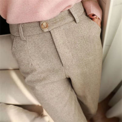 ElevateFit High Waist Office Pants  Korean Style Casual Slim Harem Trousers 10