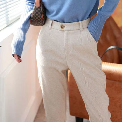 ElevateFit High Waist Office Pants  Korean Style Casual Slim Harem Trousers 7