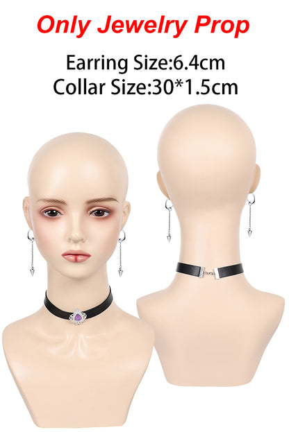 Fantasia Mira Earrings Choker Cosplay Jewelry Cartoon Demon Hunter of KPop Disfraz Costume Accessories Halloween Carnival Prop
