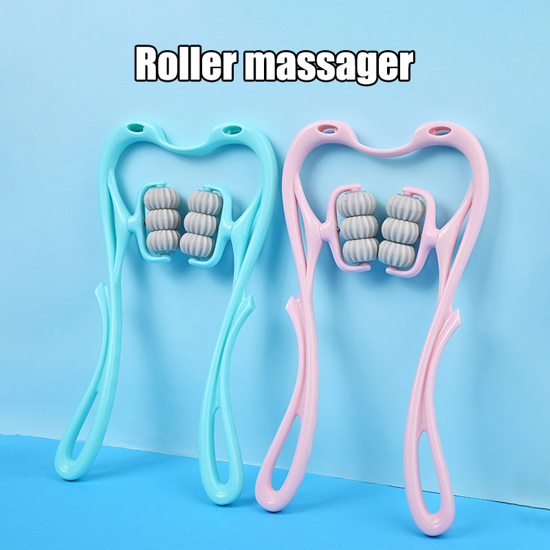 Manual Neck Clamp Cervical Neck Massager, Multifunctional Kneading Roller, 6-Ball Shoulder And Neck Relaxation Massager